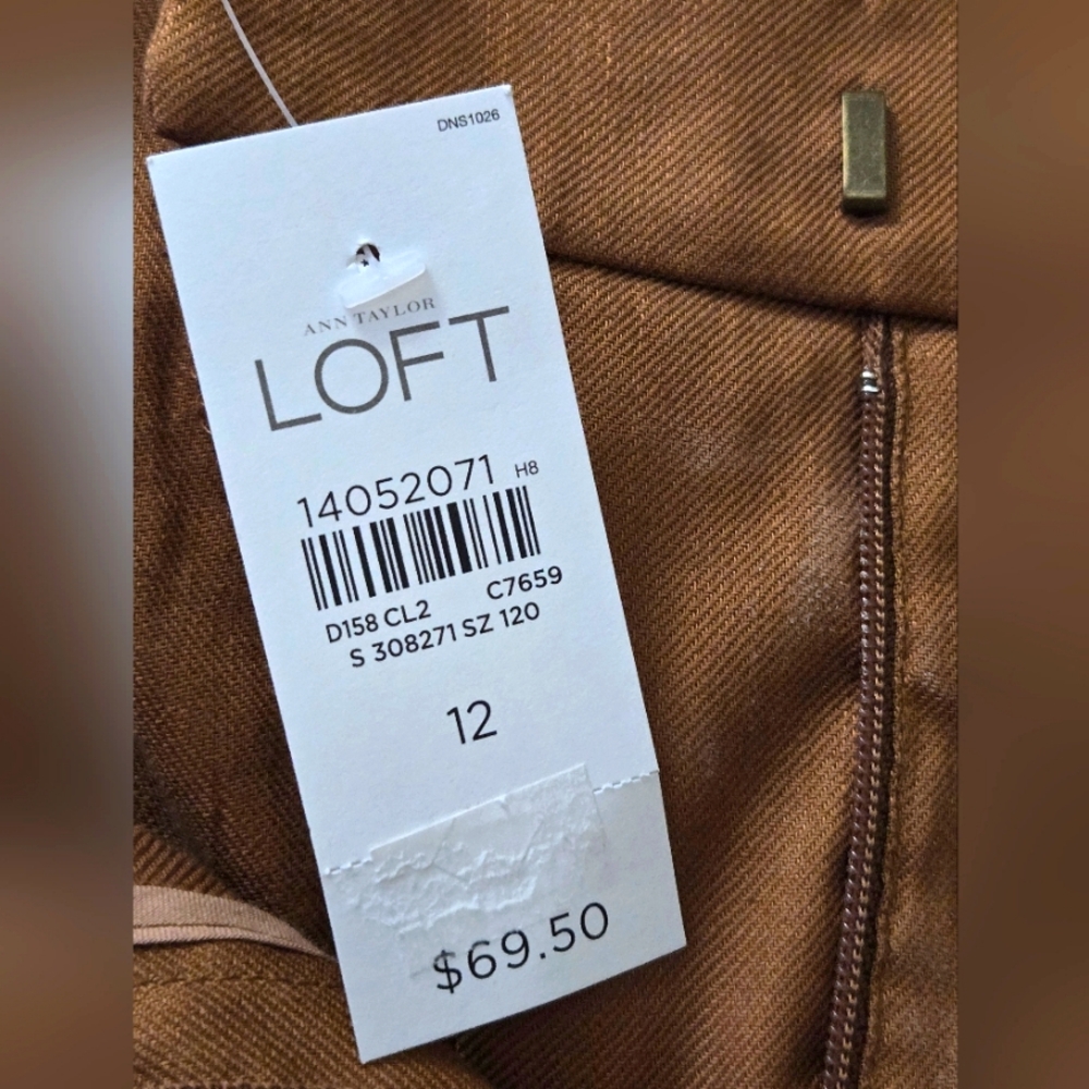 LOFT size 12 ankle pant new with tags. Marissa ankle pant